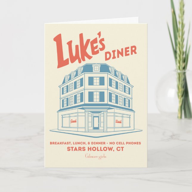 Carte Luke's Diner Stars Hollow Design (Devant)