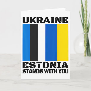 Carte L'Ukraine L'Estonie Vous Soutient Support Estonien
