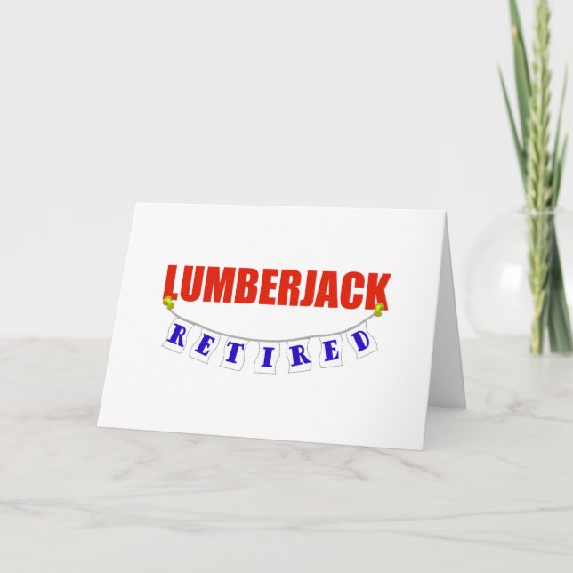 CARTE LUMBERJACK RETRAITÉ (Devant)