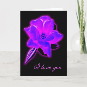 Carte Lumière de néon mauve rose mystique