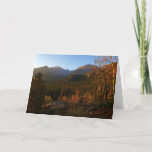 Carte Lumière du matin sur les montagnes Rocheuses à l'a