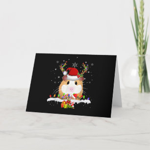 Carte Lumières de Noël des rennes de Noël des cochons de