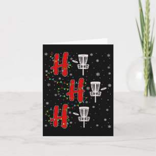 Carte Lumières de Noël Ho Ho Ho Disque Golf Drôle laide