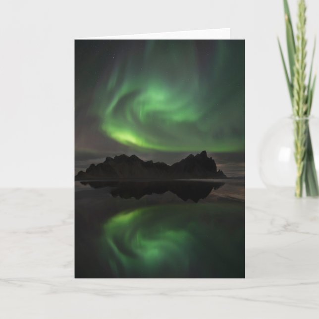 Carte Lumières du Nord | Vestrahorn Beach Hofn, Islande (Devant)