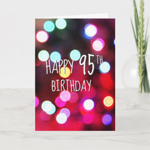Carte Lumières néon de fête pour 95e anniversaire