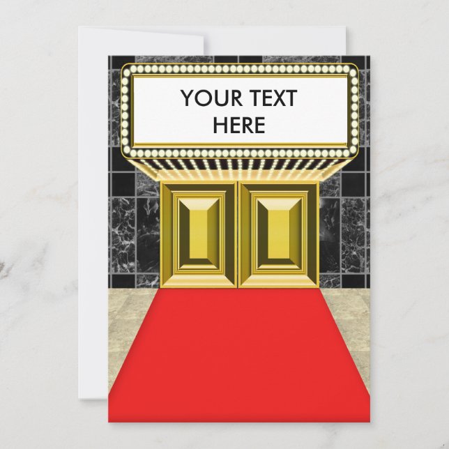 Carte Luminaires Broadway Marquee Vierge personnalisable (Devant)