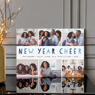 Carte lumineuse de collage de photo de nouvelle