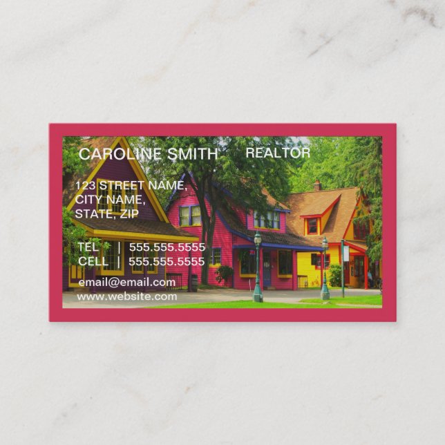 Carte lumineuse et colorée unique d'entreprise (Devant)