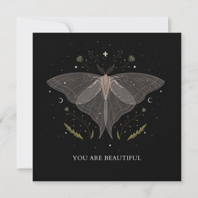 Carte Luna Moth - Vous êtes Belle (Devant)