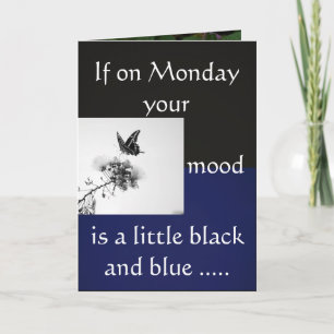 Carte Lundi noir et bleu