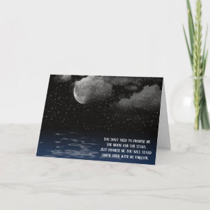 Carte Lune Anniversaire Et Étoiles