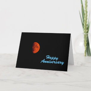 Carte Lune de récolte orange, Anniversaire
