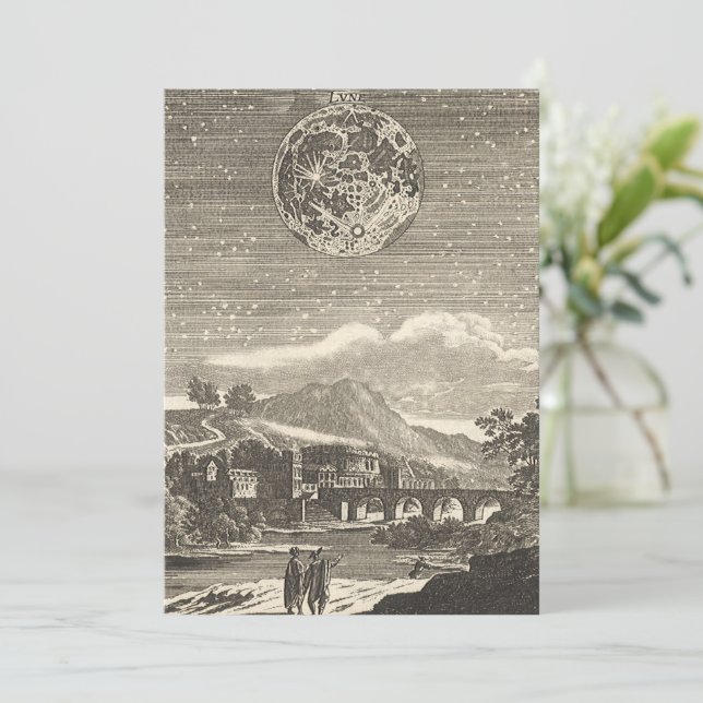 Carte Lune d'époque de la Renaissance par Allain Mallet (Debout devant)