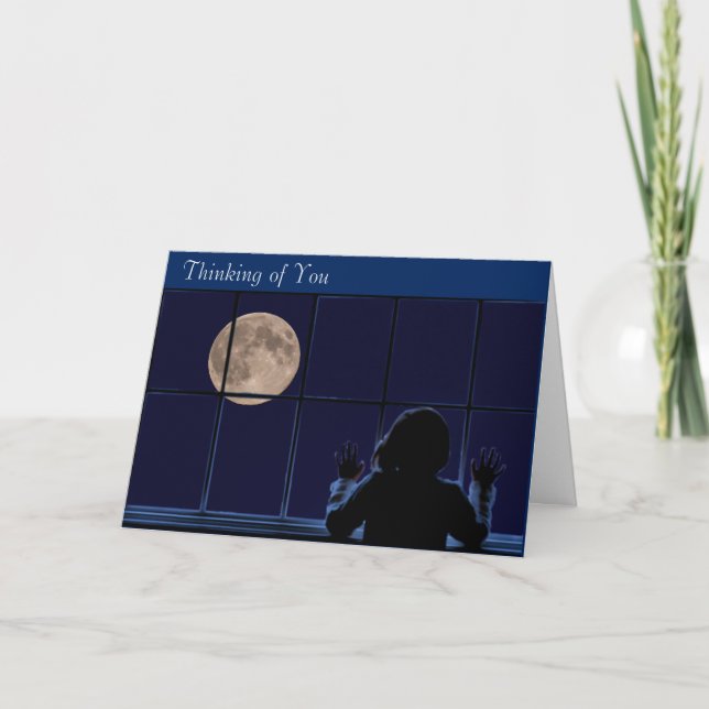 Carte Lune et enfant Image pour obtenir-well-soon card (Devant)