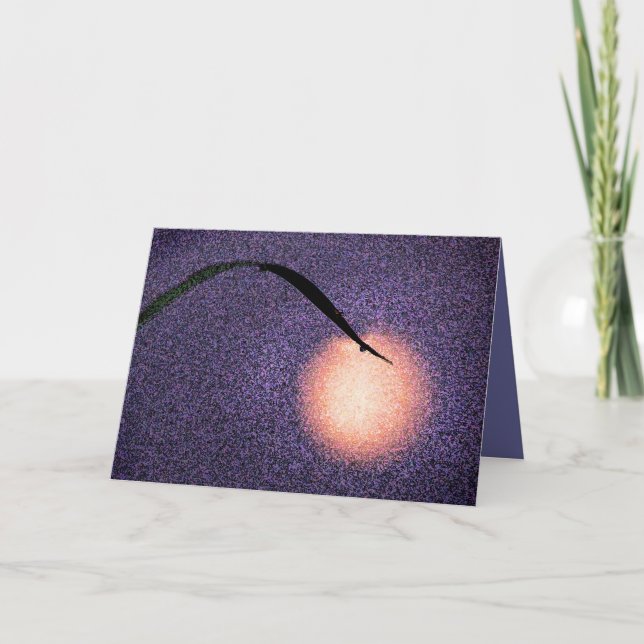 Carte Lune et herbe Halloween (Devant)