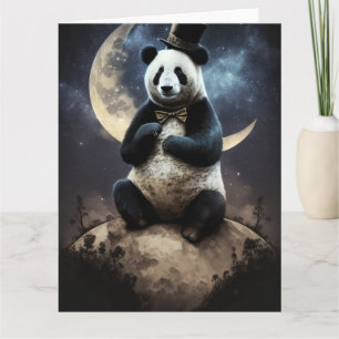 Carte Lune Panda Ours