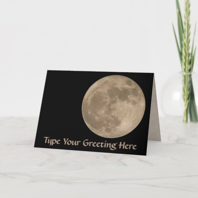 Carte Lune Pleine lune romantique Carte de voeux v (Devant)