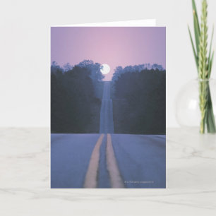 Carte Lune sur la route ouverte