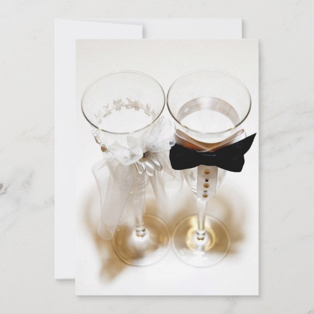 Carte Lunettes de Champagne Mariage cérémoniel (Devant)