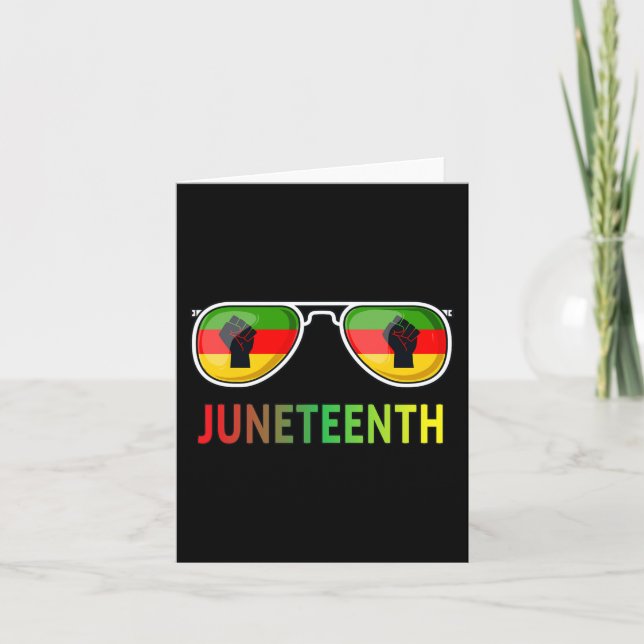 Carte Lunettes de soleil Junetten Black Pride Drapeau Po (Devant)