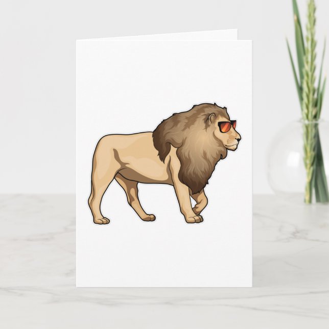 Carte Lunettes de soleil Lion (Devant)