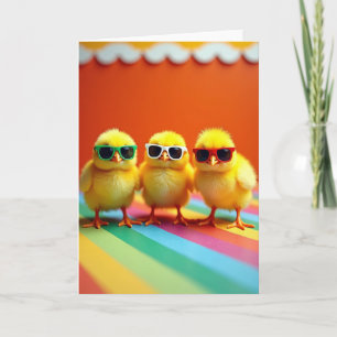 Carte Lunettes de Soleil Petit Oiseau Mignon