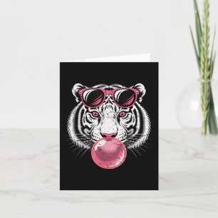 Carte Lunettes de soleil rose visage de tigre vibes jung