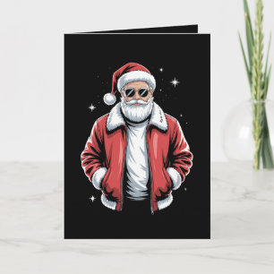 Carte Lunettes de soleil Santa Noël blouson en cuir Bomb
