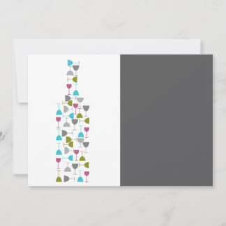 Carte Lunettes de vin en forme de bouteille