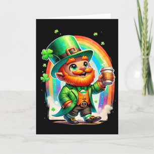 Carte Lutin buvant du café Jour de la Saint-Patrick irla