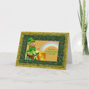 Carte Lutin du jour de St Patrick chanceux