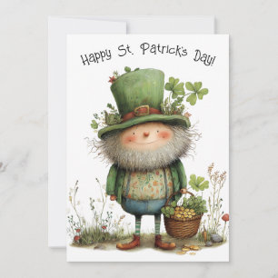 Carte Lutin fantaisiste Joyeux St Patrick's Day