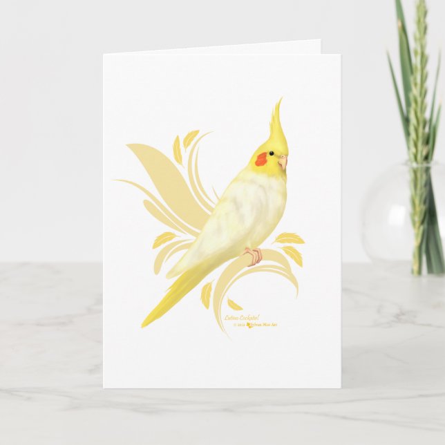 Carte Lutino Cockatiel (Devant)
