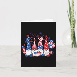 Carte Lutins du 4 juillet Drapeau américain patriotique 