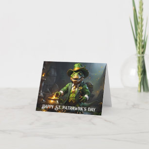 Carte Lutins T-Rex avec chaudron d'or
