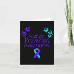 Carte Lutte Contre Le Suicide Papillon Turquoise Et Pu
