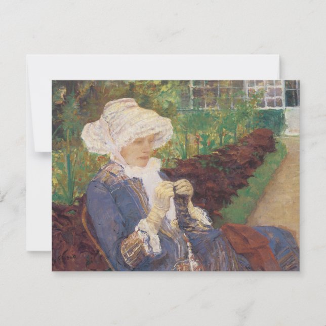 Carte Lydia Crocheting en Jardin à Marly, Mary Cassatt (Devant)