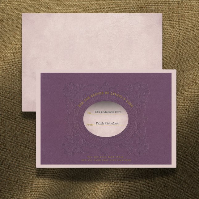 Carte Lyric & Lore Graduation Gift Enclosure Insert Card (Créateur téléchargé)