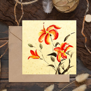 Carte Lys de tigre - rouge