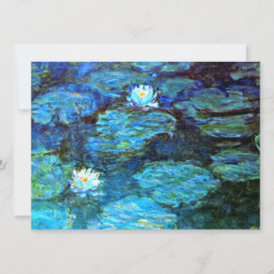 Carte Lys d'eau (bleu) par Claude Monet,