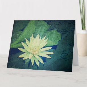 Carte Lys d'eau Fleurs CUSTOM Gros Anniversaire