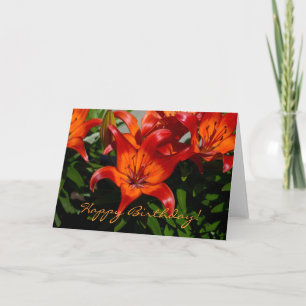 Carte Lys orangé rose foncé