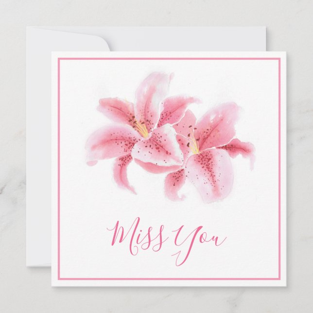 Carte Lys Stargazer Rose (Devant)