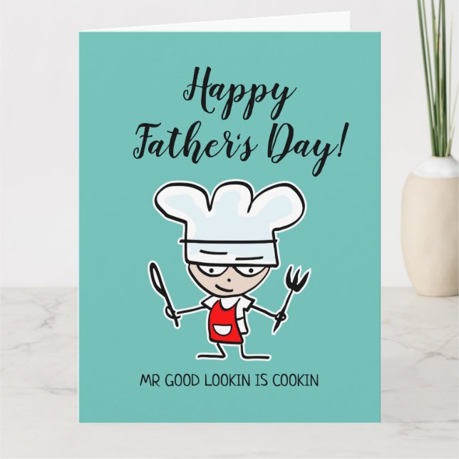 Carte M. bon look est cuisine Happy Fête des pères (Devant)