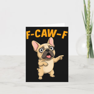 Carte M Citation drôle de dessin animé de bouledogue fra