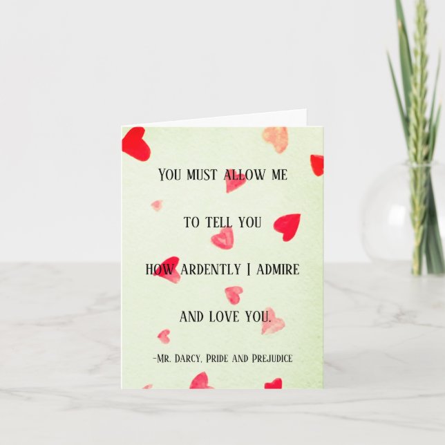 Carte M. Darcy (Devant)