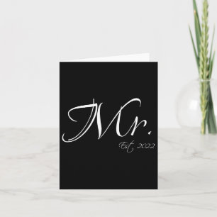 Carte M. Est. 2022 M. & ; Mme Bride Groom Couple Ma