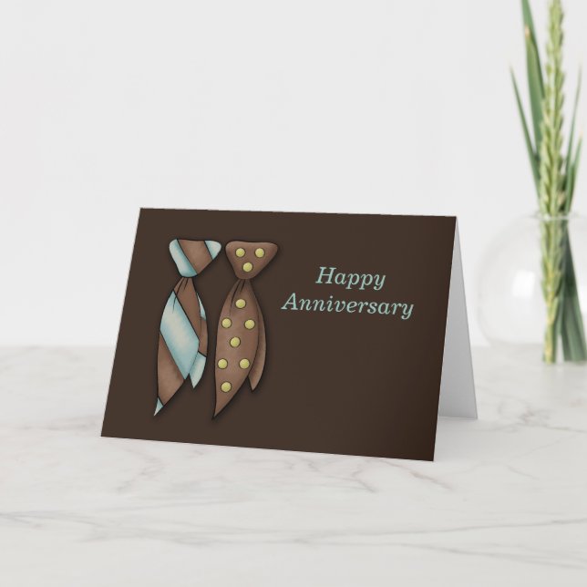Carte M. et M., Deux Mariés Anniversaire de Mariage (Devant)