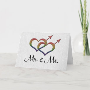 Carte M. et M. Gay pride Interconnectent les symboles de