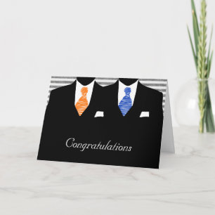 Carte M. et M. Two Grooms Mariage Félicitations